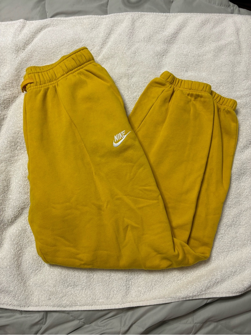 Nike Yellow Fleece Joggers